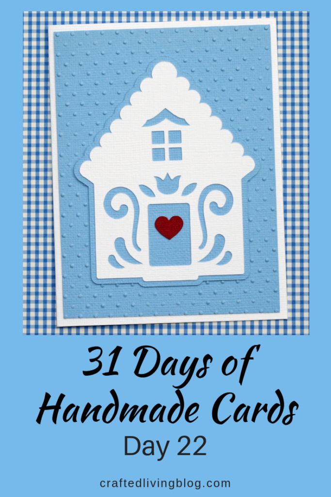 Make this easy DIY card to add to a unique housewarming gift. By following the simple step-by-step tutorial, you'll have a handmade card in under an hour! #craftedliving #diycrafts #housewarming #cardmaking