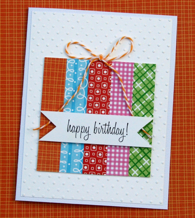 Make this easy DIY birthday card for friends, moms, dads and anyone else you can think of. By following the simple step-by-step tutorial, you'll have a handmade card in under an hour! #craftedliving #birthdaycards #diycrafts #cardmaking