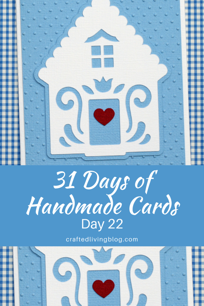 Make this easy DIY card to add to a unique housewarming gift. By following the simple step-by-step tutorial, you'll have a handmade card in under an hour! #craftedliving #diycrafts #housewarming #cardmaking