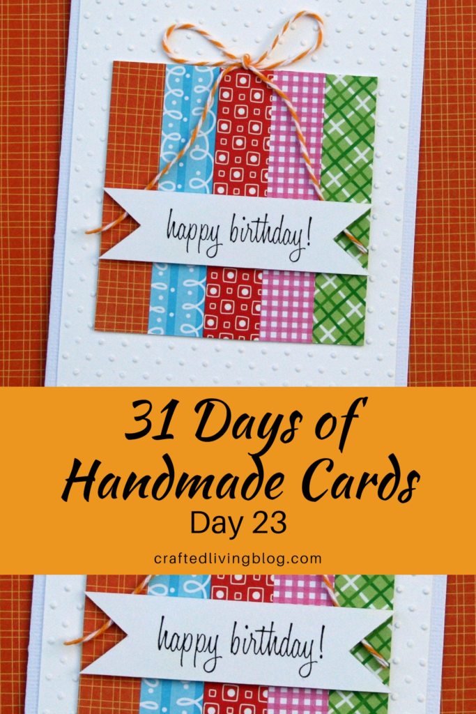 Make this easy DIY birthday card for friends, moms, dads and anyone else you can think of. By following the simple step-by-step tutorial, you'll have a handmade card in under an hour! #craftedliving #birthdaycards #diycrafts #cardmaking