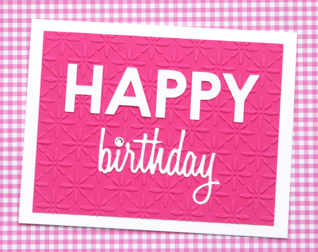Make this easy DIY birthday card for girlfriends, moms, sisters or anyone else you can think of. By following the simple step-by-step tutorial, you'll have a handmade card in under an hour! #craftedliving #birthdaycards #diycrafts #cardmaking