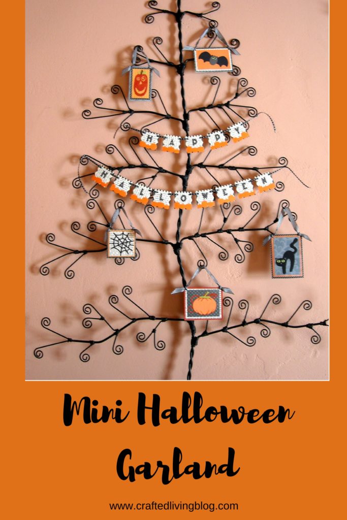Celebrate Halloween by making this easy DIY garland using paper. Fun, festive decor for your home or office. #craftedliving #halloween #halloweencrafts #diycrafts