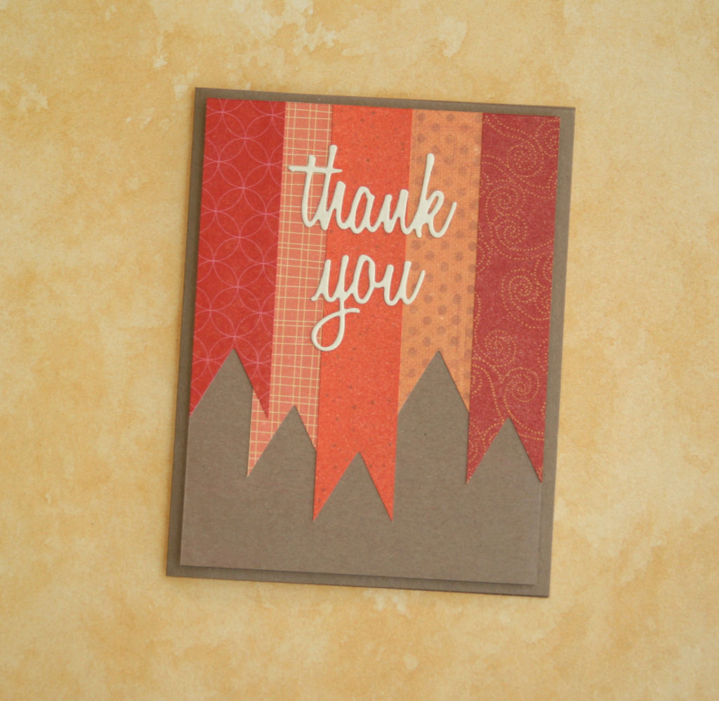 Make this easy DIY thank you card to say thanks. By following the easy step-by-step tutorial, you'll be able to show your gratitude by giving this beautiful handmade card. #craftedliving #thanksgiving #thanksgivingcrafts #diy #diycrafts #greetingcard