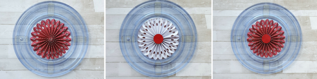 Patriotic Paper Rosette Wreath #patriotic #paperwreath #diytutorial #wreath #redwhiteandblue