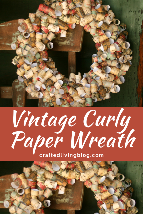 Make this easy DIY wreath to add vintage style to your front door or porch. By following the simple step-by-step tutorial, you'll have a beautiful wreath in a few hours! #craftedliving #diycrafts #wreaths #wreathtutorial