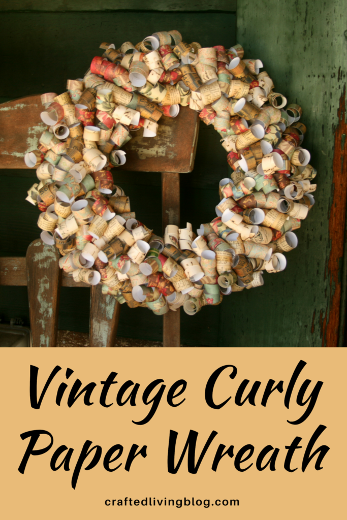 Make this easy DIY wreath to add vintage style to your front door or porch. By following the simple step-by-step tutorial, you'll have a beautiful wreath in a few hours! #craftedliving #diycrafts #wreaths #wreathtutorial