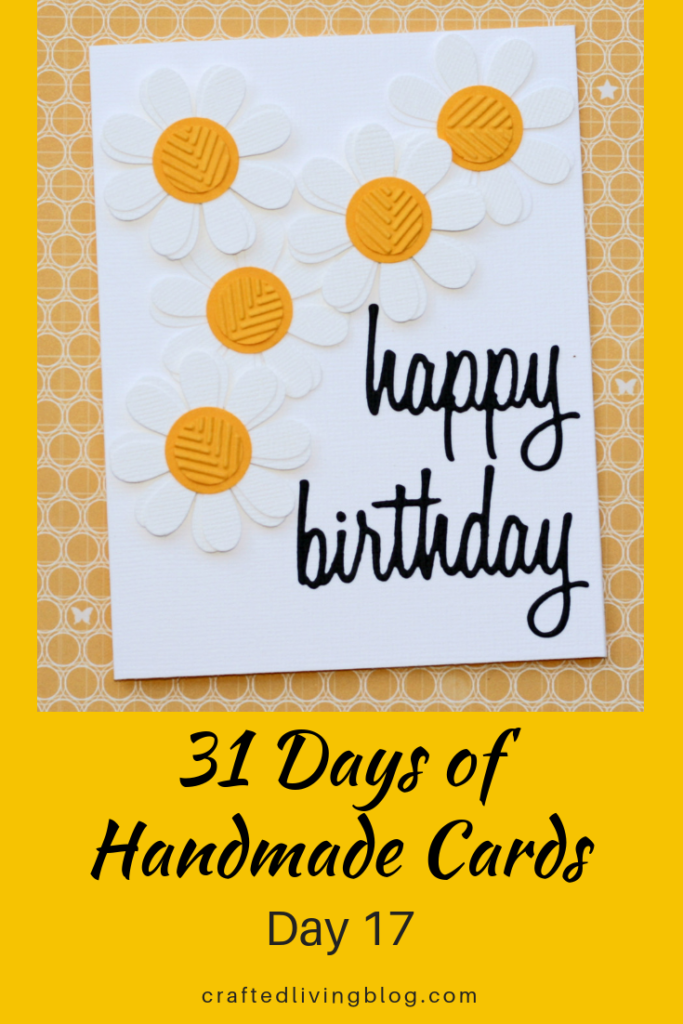 Make this easy DIY birthday card for girlfriends, moms, sisters or anyone else you can think of that loves flowers. By following the simple step-by-step tutorial, you'll have a handmade card in under an hour! #craftedliving #birthdaycards #diycrafts #cardmaking