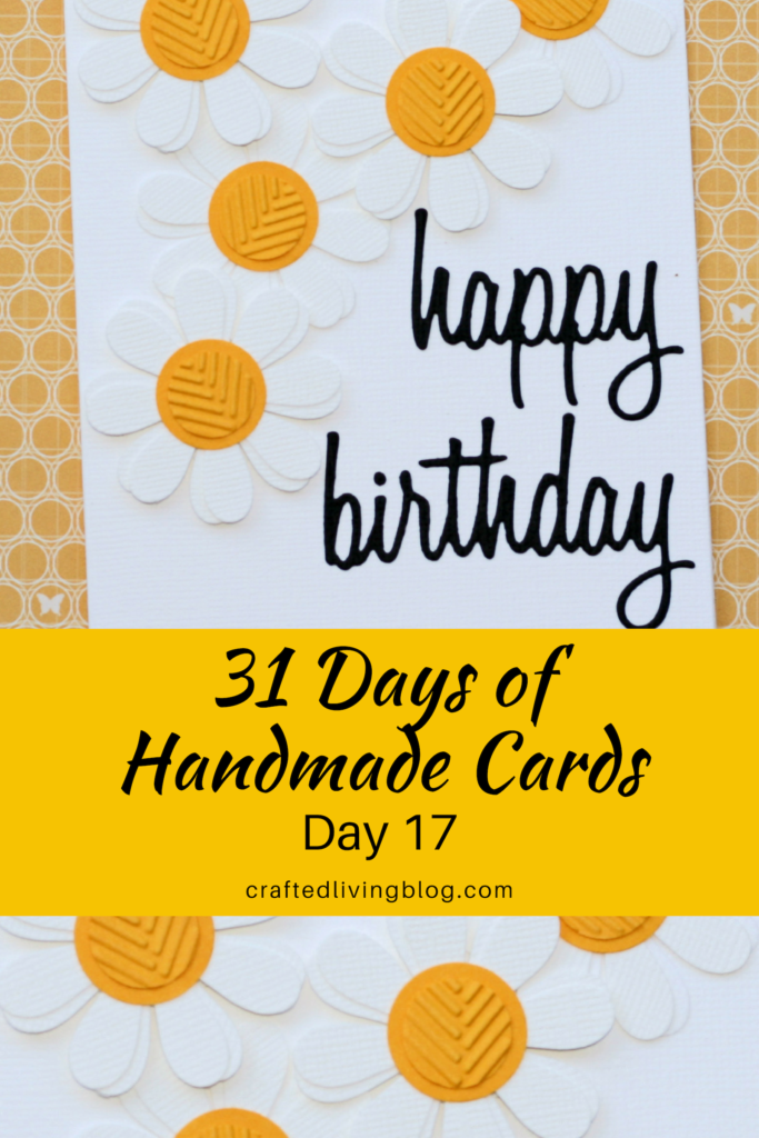 Make this easy DIY birthday card for girlfriends, moms, sisters or anyone else you can think of that loves flowers. By following the simple step-by-step tutorial, you'll have a handmade card in under an hour! #craftedliving #birthdaycards #diycrafts #cardmaking