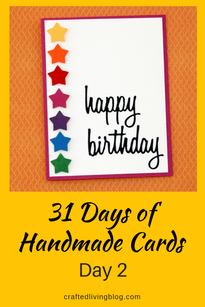 Make this easy DIY birthday card for friends, moms, dads and anyone else you can think of. By following the simple step-by-step tutorial, you'll have a handmade card in under an hour! #craftedliving #birthdaycards #diycrafts #cardmaking