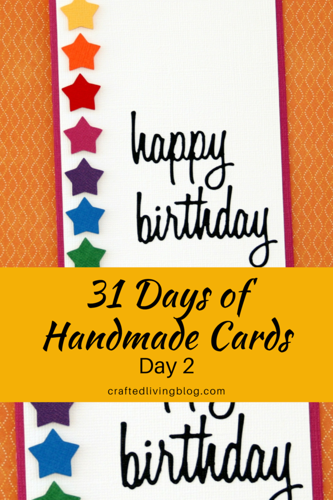 Make this easy DIY birthday card for friends, moms, dads and anyone else you can think of. By following the simple step-by-step tutorial, you'll have a handmade card in under an hour! #craftedliving #birthdaycards #diycrafts #cardmaking