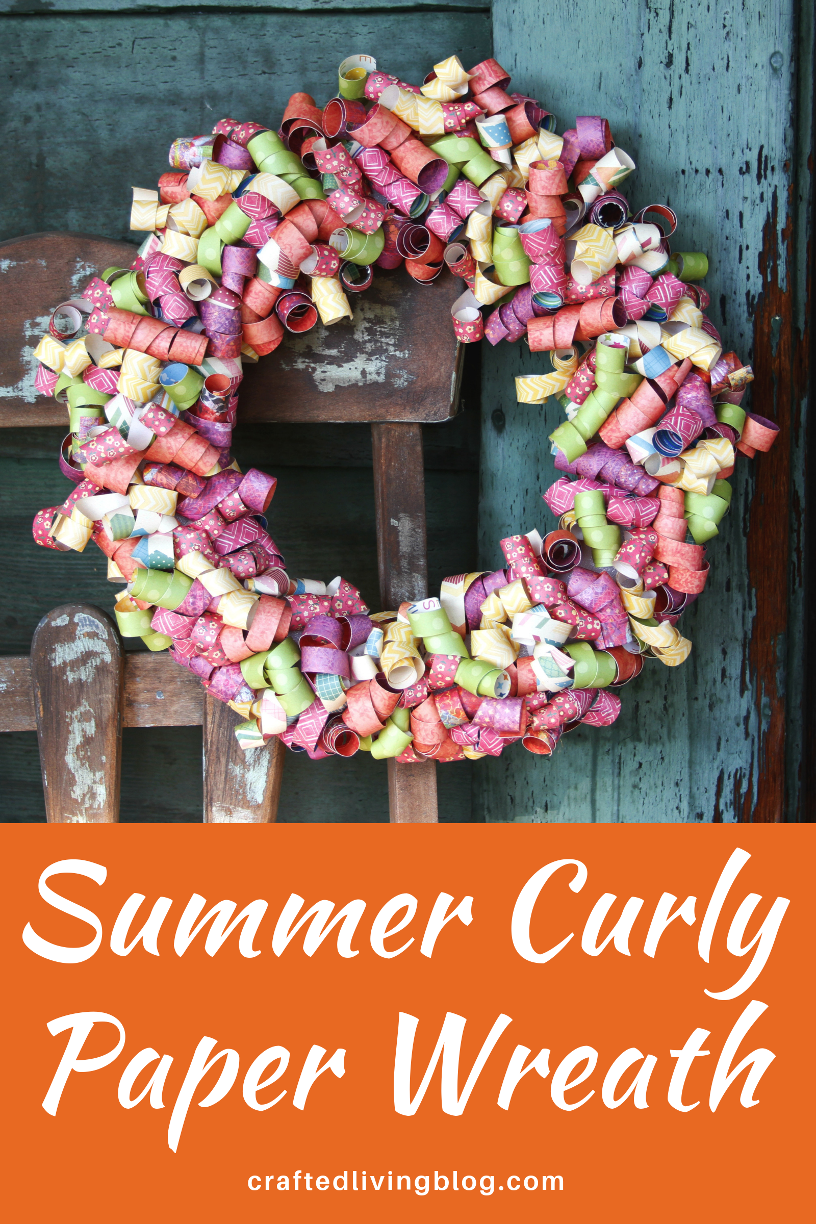Make this easy DIY wreath to add festive style to your front door or porch. By following the simple step-by-step tutorial, you'll have a beautiful wreath in a few hours! #craftedliving #diycrafts #wreaths #summerdecor