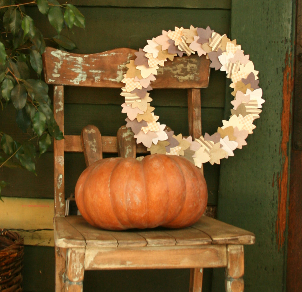 Make this easy DIY wreath to add rustic style to your front door or porch. By following the simple step-by-step tutorial, you'll have a beautiful wreath in a few hours! #craftedliving #diyfall #diyfalldecor #wreaths #wreathtutorial