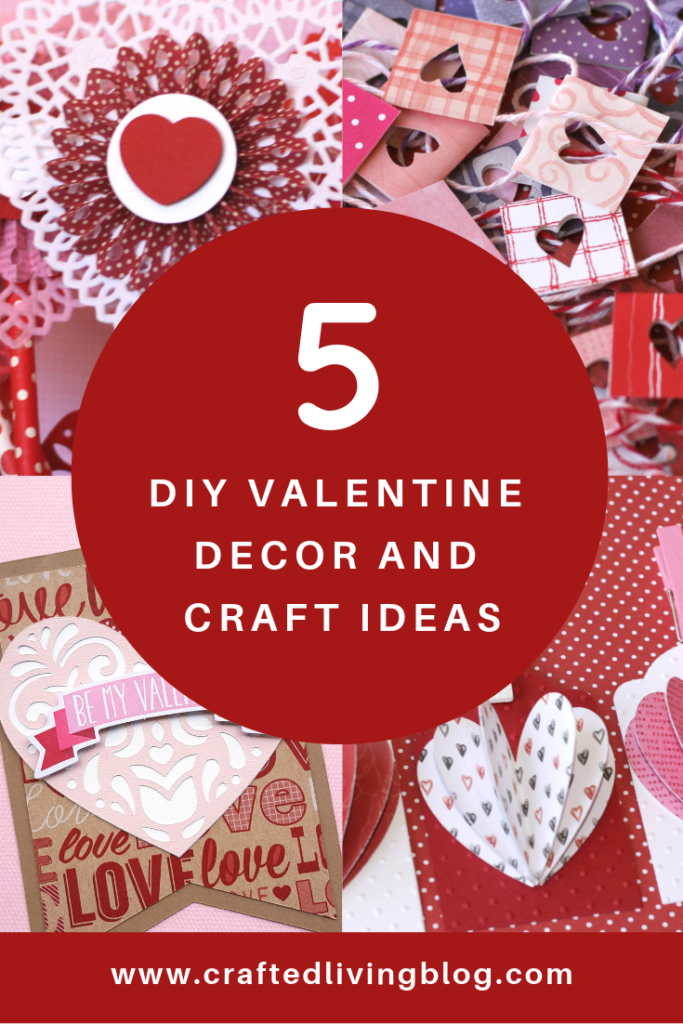 Valentine's Day is around the corner and we're sharing some fun DIY valentine decorations and crafts. Whether you're hosting a Galentine party or looking for home decor projects, you're in the right place. These easy ideas are perfect to decorate your home in style. Enjoy! #craftedliving #valentinesday #galentine #diycrafts