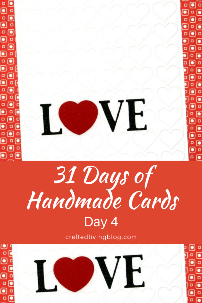 Make this easy DIY card for the one you love to celebrate Valentine's Day or your anniversary. By following the simple step-by-step tutorial, you'll have a beautiful card in under an hour! #craftedliving #handmadecard #diycrafts #valentinesday