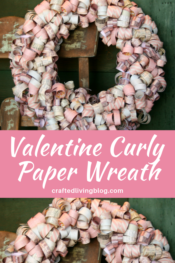 Make this easy DIY wreath to add festive style to your front door or porch. By following the simple step-by-step tutorial, you'll have a beautiful wreath in a few hours! #craftedliving #valentinesday #diycrafts #wreaths #wreathtutorial