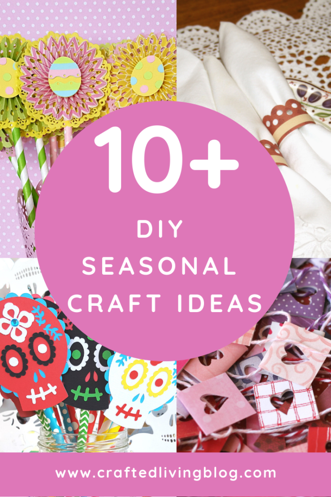 If you are looking for DIY seasonal decor for your home or office, we're sharing lots of fun ideas. Whether you want to decorate for spring, summer or fall, you're in the right place.  These simple projects also make great gifts. Happy crafting! #craftedliving #diy #diycrafts
